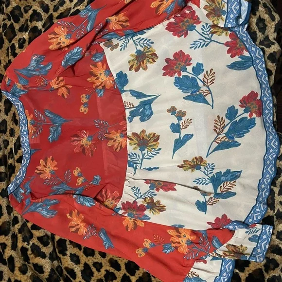 Flying Tomato Small Orange Floral Blouse - Picture 3 of 4